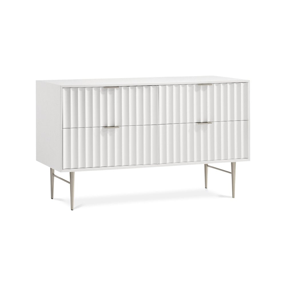 Modernist White Gloss Dresser