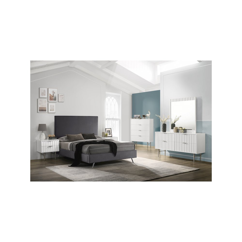 Modernist White Gloss Dresser