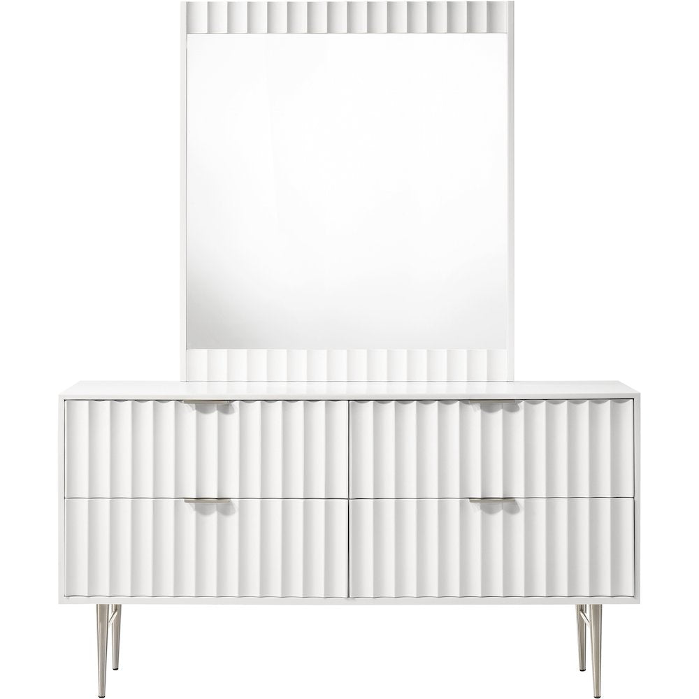 Modernist White Gloss Dresser