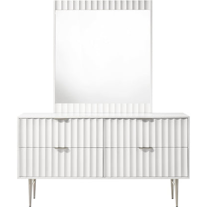 Modernist White Gloss Dresser
