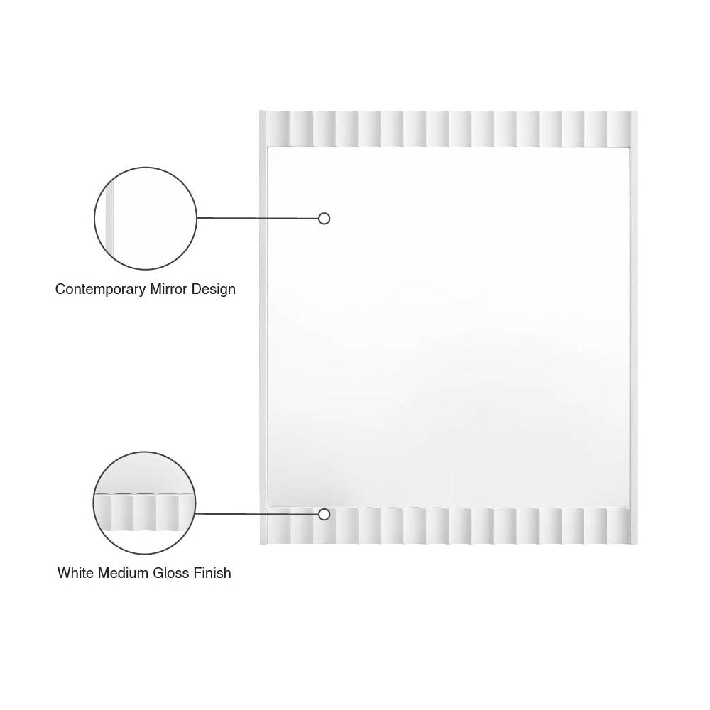 Modernist White Gloss Mirror