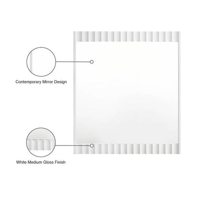 Modernist White Gloss Mirror