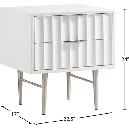 Modernist White Gloss Night Stand