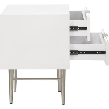 Modernist White Gloss Night Stand