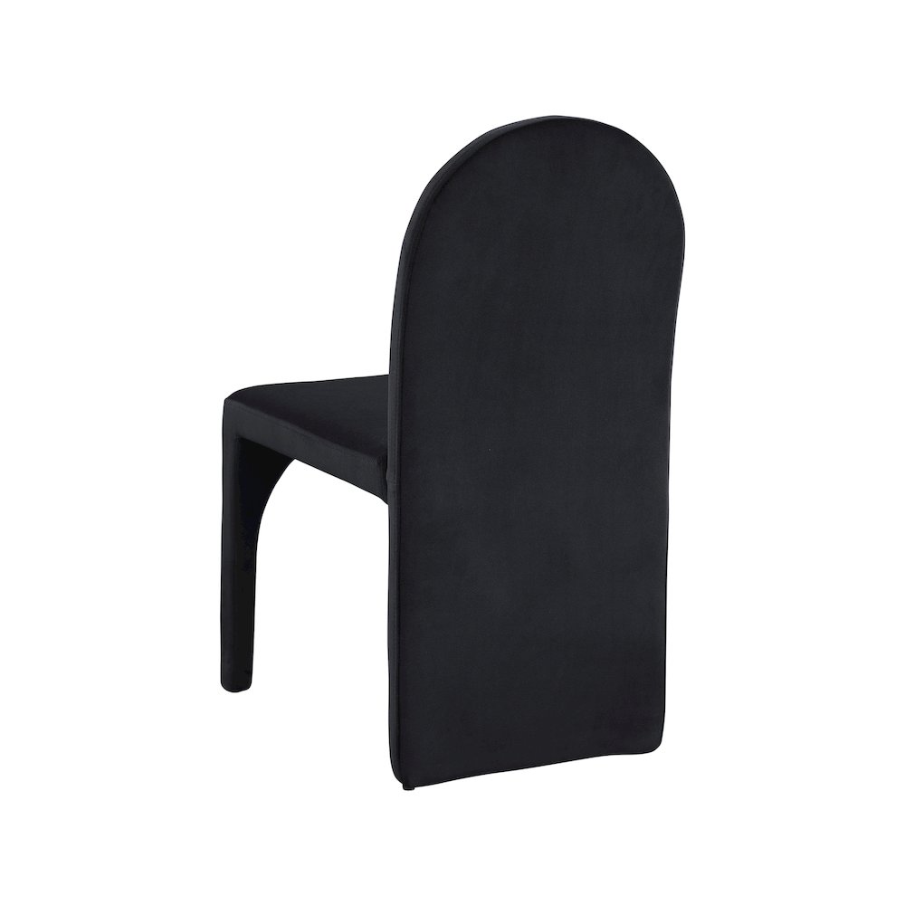 Summer Black Velvet Dining Side Chair, Set of 2
