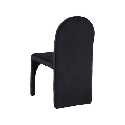 Summer Black Velvet Dining Side Chair, Set of 2