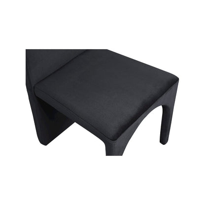 Summer Black Velvet Dining Side Chair, Set of 2