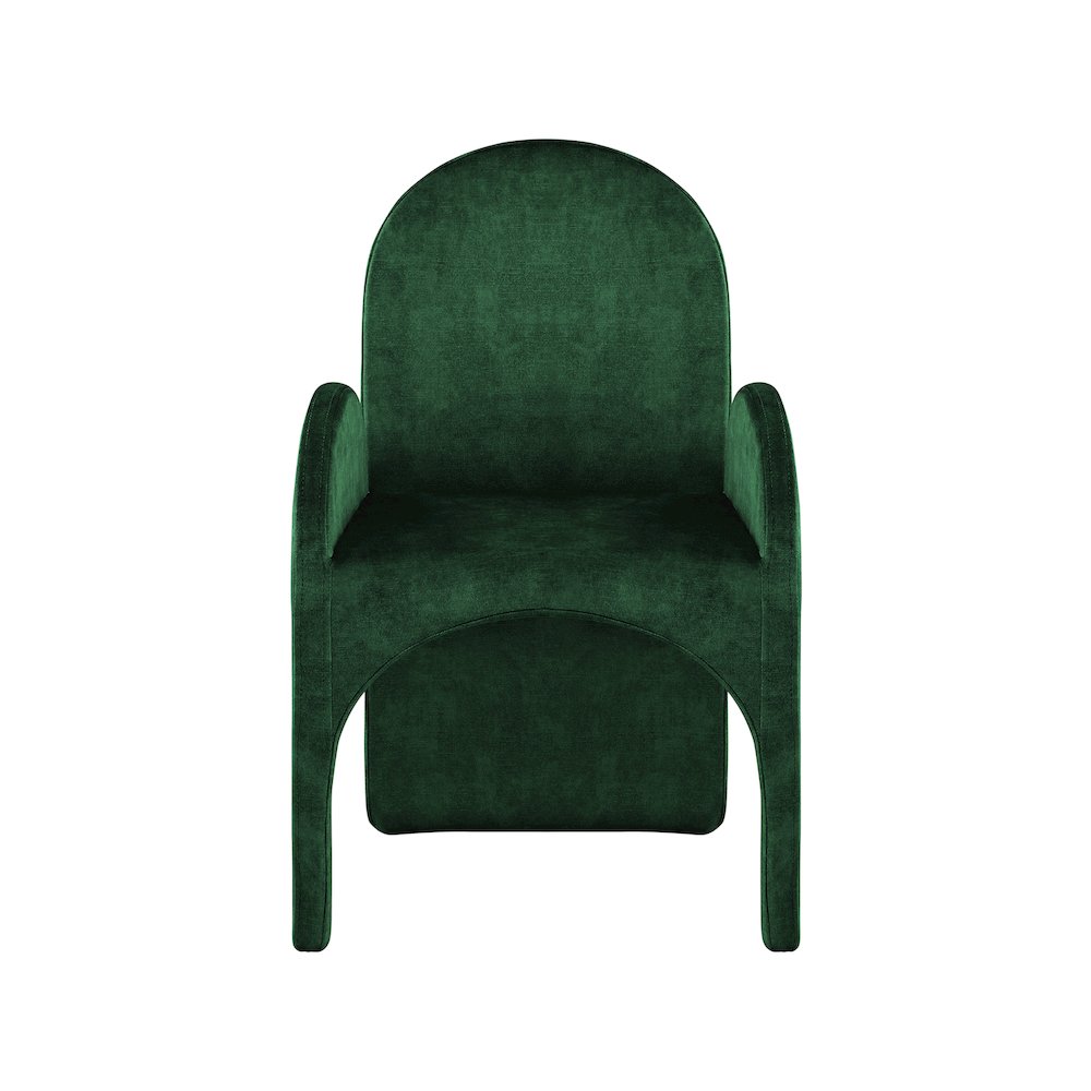 Summer Green Velvet Dining Arm Chair, Set of 2