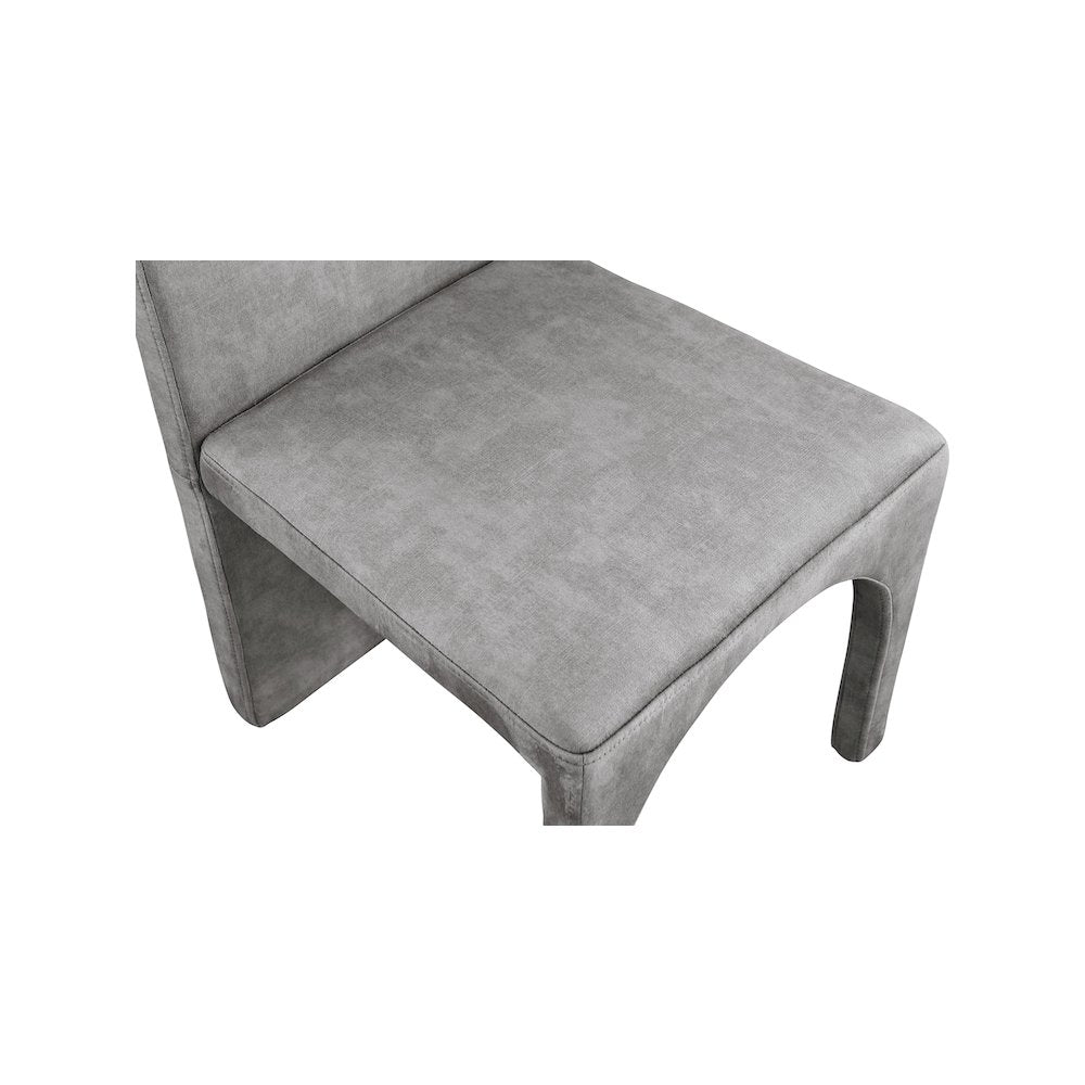 Summer Grey Velvet Dining Side Chair, Set of 2