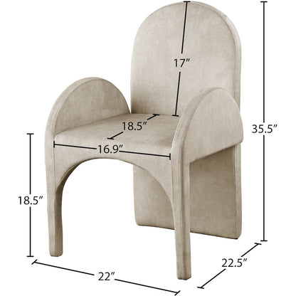 Summer Stone Velvet Dining Arm Chair, Set of 2