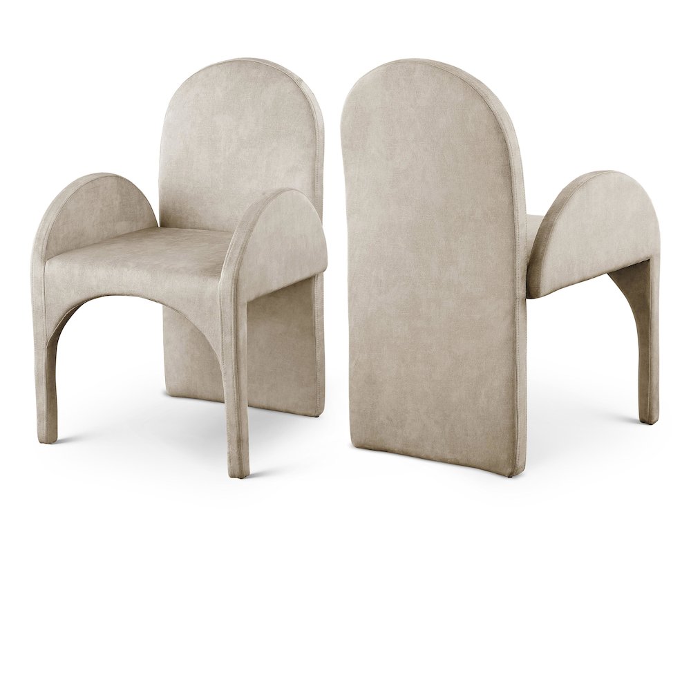 Summer Stone Velvet Dining Arm Chair, Set of 2