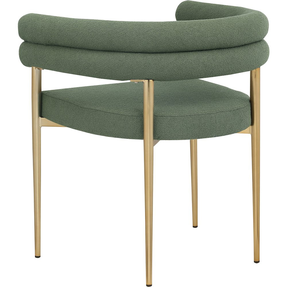 Brielle Green Boucle Fabric Dining Chair, Set of 2