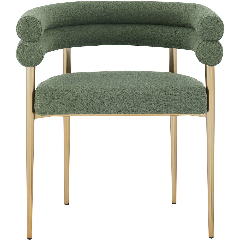 Brielle Green Boucle Fabric Dining Chair, Set of 2