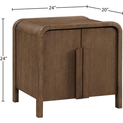 Harmony Brown Oak Veneer Rubberwood Night Stand