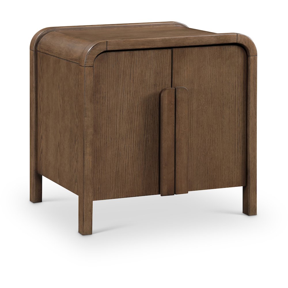 Harmony Brown Oak Veneer Rubberwood Night Stand