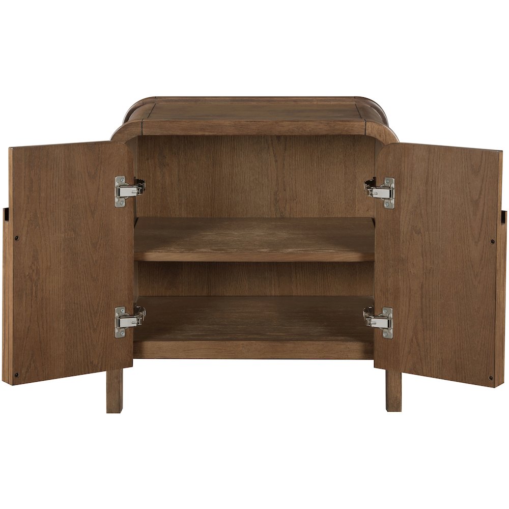 Harmony Brown Oak Veneer Rubberwood Night Stand