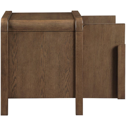 Harmony Brown Oak Veneer Rubberwood Night Stand