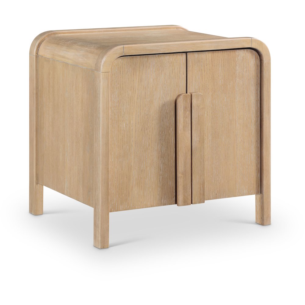 Harmony Natural Oak Veneer Rubberwood Night Stand