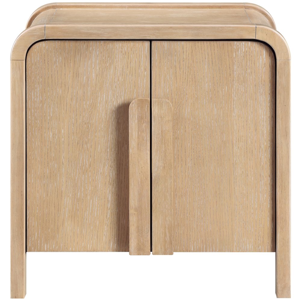 Harmony Natural Oak Veneer Rubberwood Night Stand