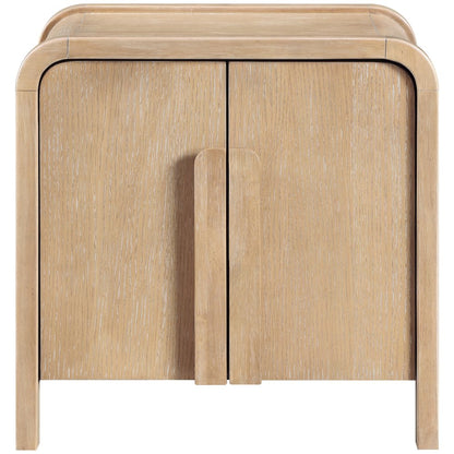 Harmony Natural Oak Veneer Rubberwood Night Stand