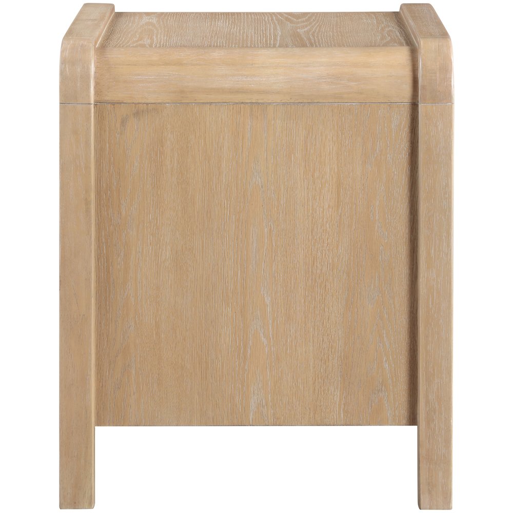 Harmony Natural Oak Veneer Rubberwood Night Stand