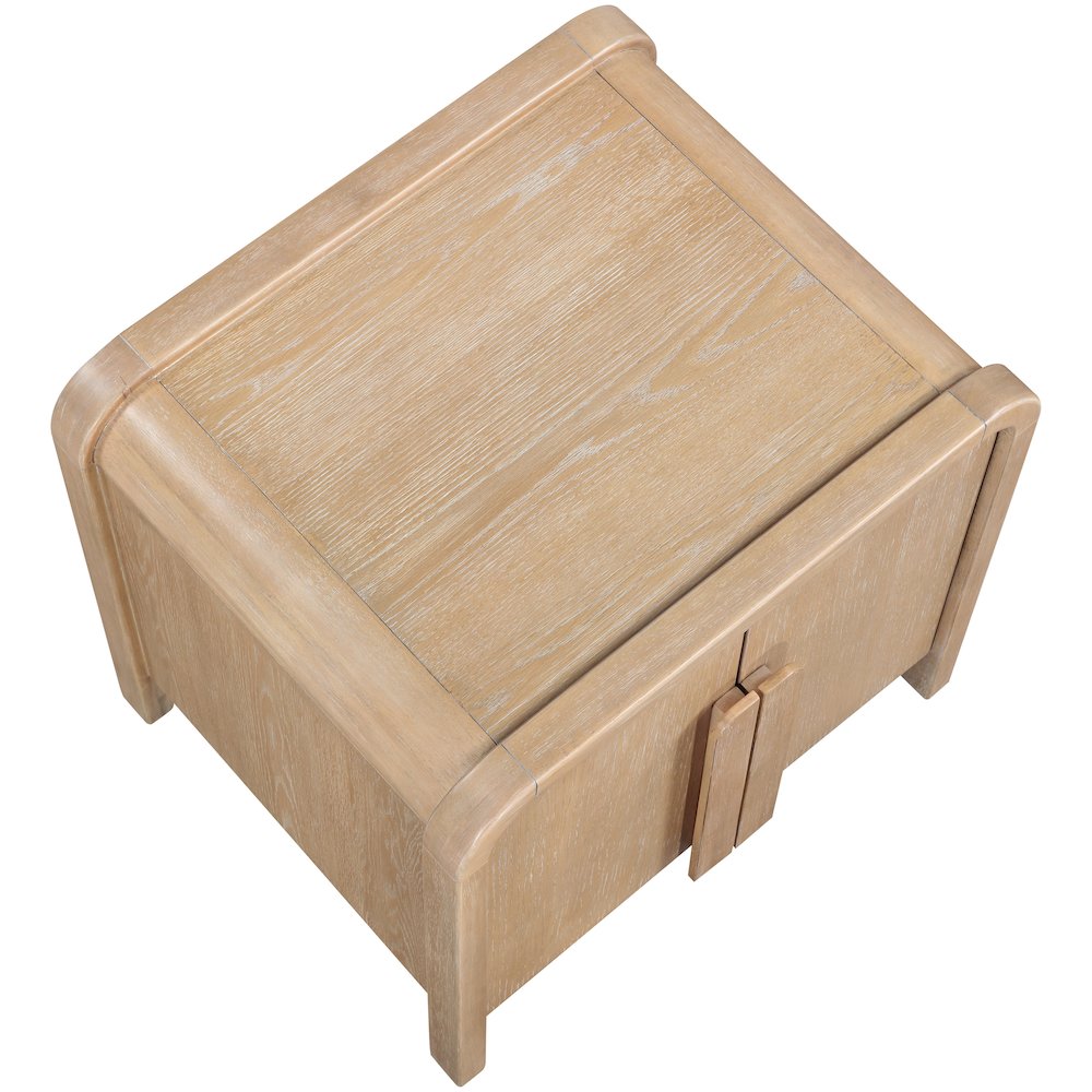 Harmony Natural Oak Veneer Rubberwood Night Stand