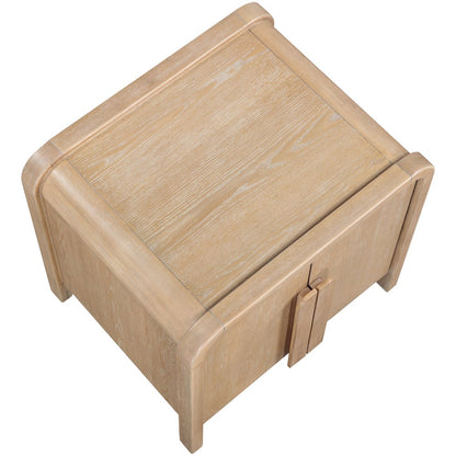 Harmony Natural Oak Veneer Rubberwood Night Stand
