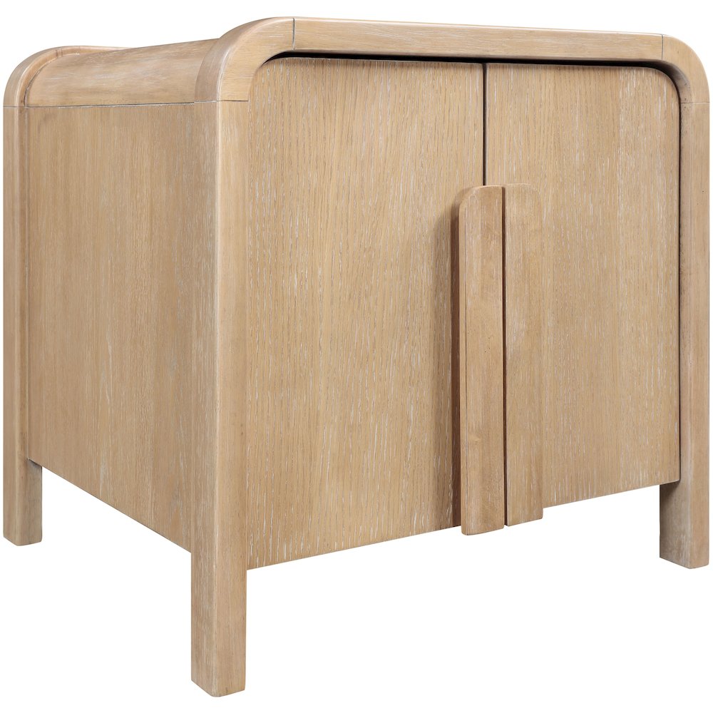 Harmony Natural Oak Veneer Rubberwood Night Stand