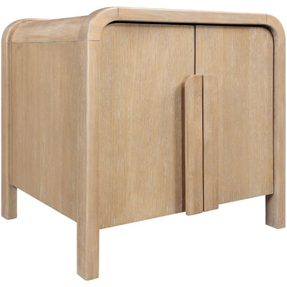 Harmony Natural Oak Veneer Rubberwood Night Stand