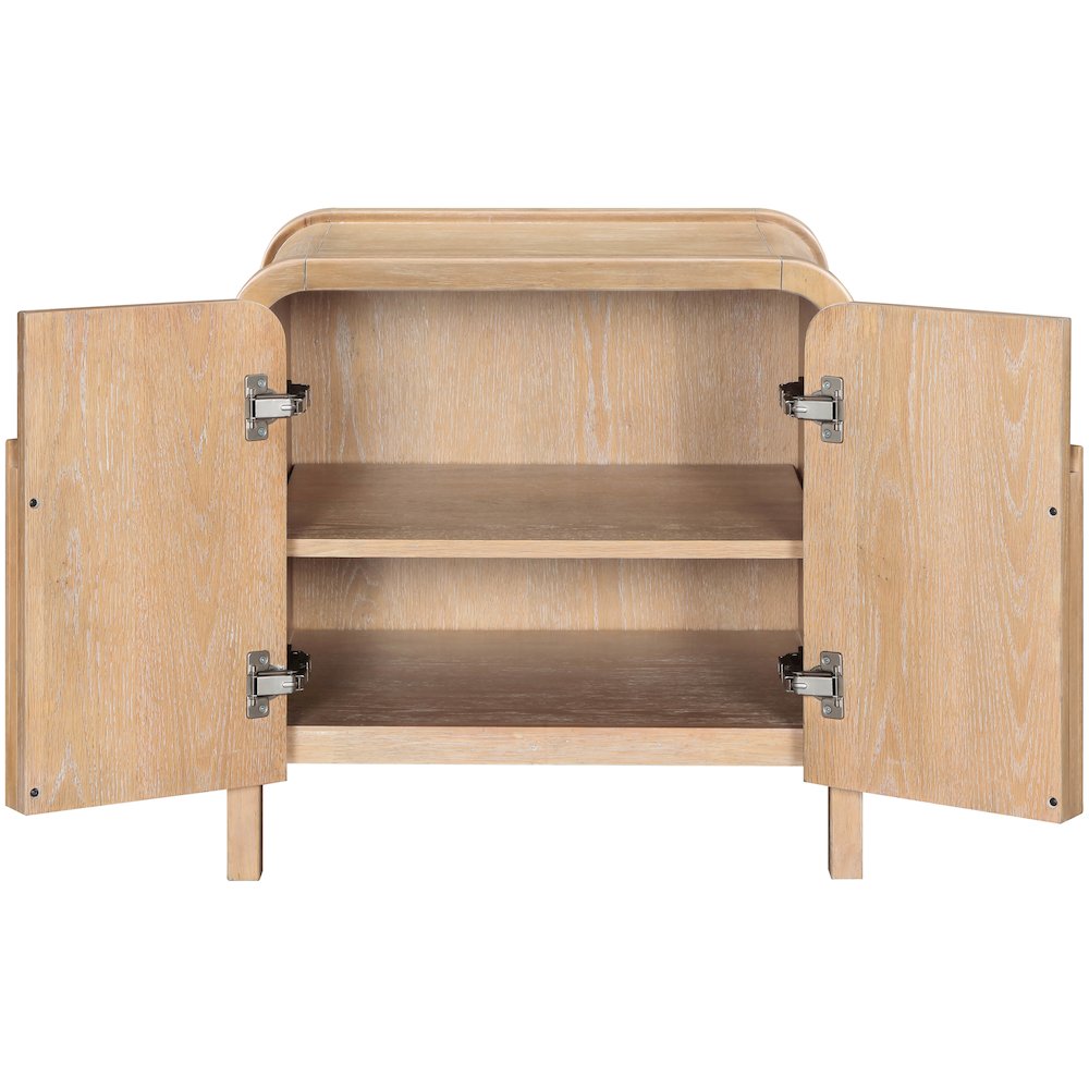 Harmony Natural Oak Veneer Rubberwood Night Stand