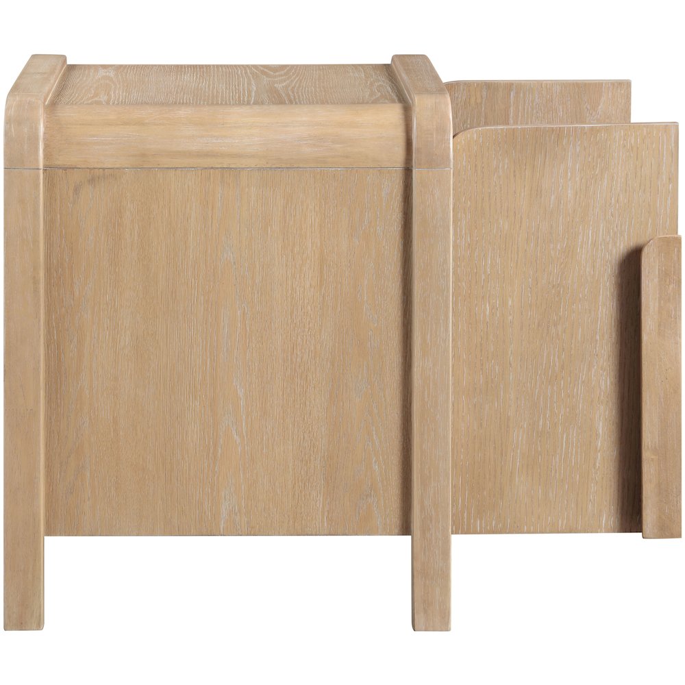 Harmony Natural Oak Veneer Rubberwood Night Stand