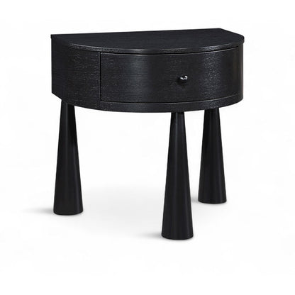 Oasis Black Acacia Veneer And Solid Wood Night Stand