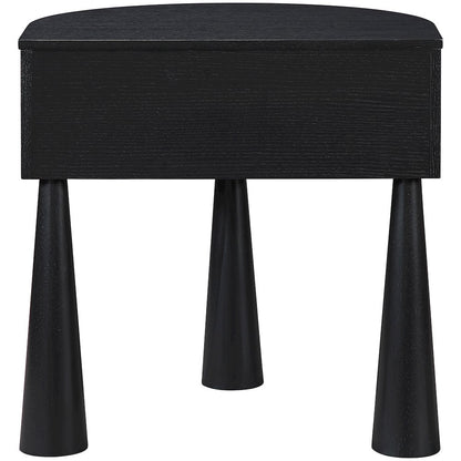 Oasis Black Acacia Veneer And Solid Wood Night Stand