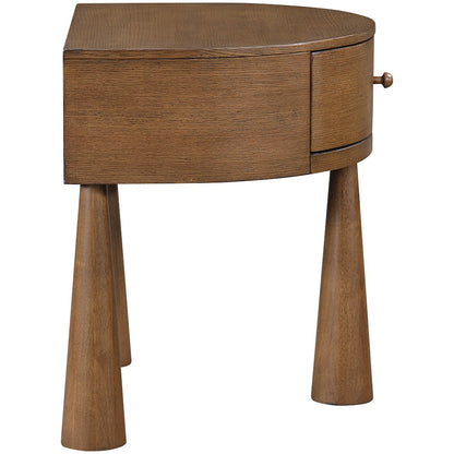Oasis Brown Acacia Veneer And Solid Wood Night Stand