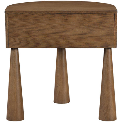 Oasis Brown Acacia Veneer And Solid Wood Night Stand