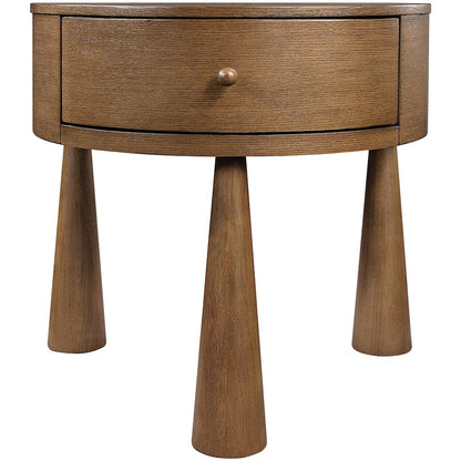 Oasis Brown Acacia Veneer And Solid Wood Night Stand