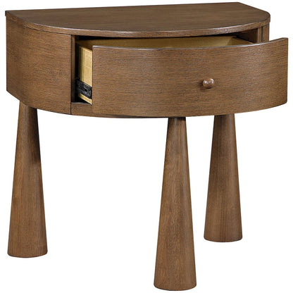 Oasis Brown Acacia Veneer And Solid Wood Night Stand