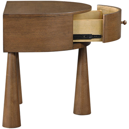 Oasis Brown Acacia Veneer And Solid Wood Night Stand