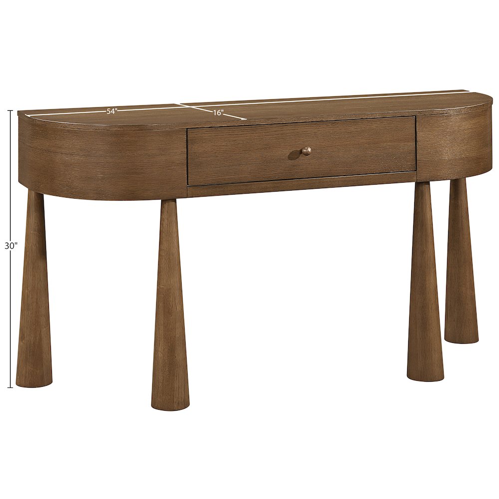 Oasis Brown Acacia Veneer And Solid Wood Console Table