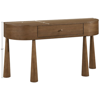 Oasis Brown Acacia Veneer And Solid Wood Console Table