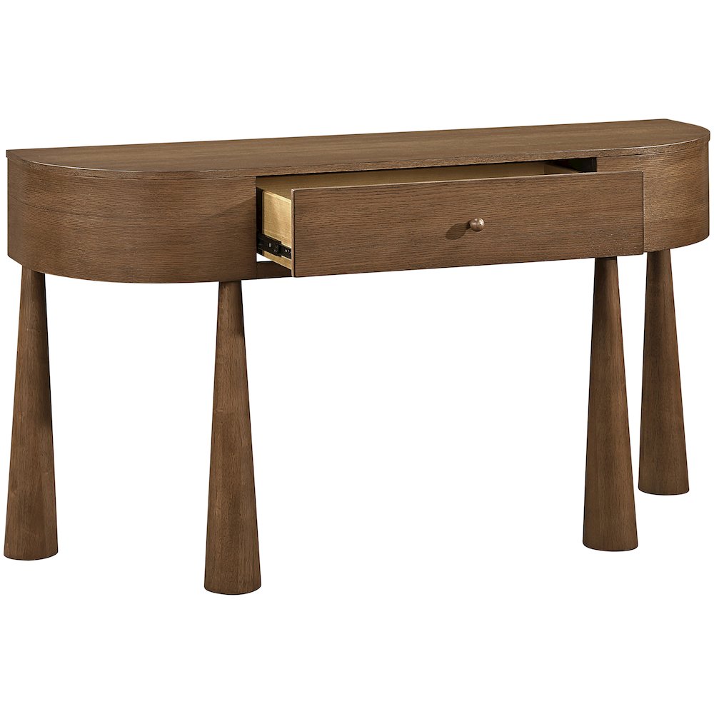 Oasis Brown Acacia Veneer And Solid Wood Console Table
