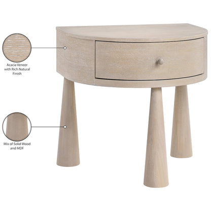 Oasis Natural Acacia Veneer And Solid Wood Night Stand