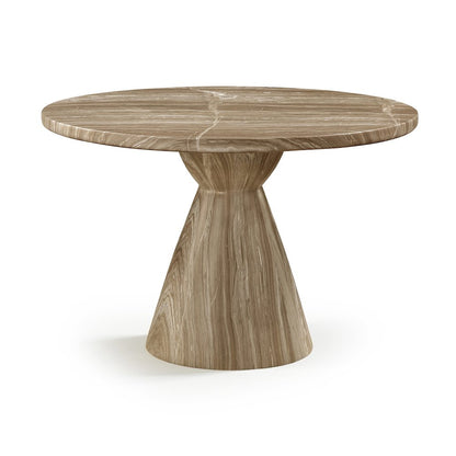 Aquino 43.5" Beige Concrete Indoor/Outdoor Dining Table