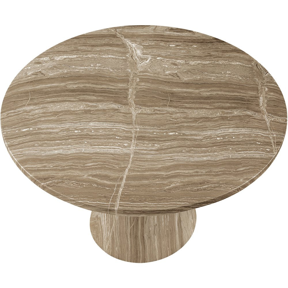 Aquino 43.5" Beige Concrete Indoor/Outdoor Dining Table