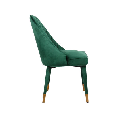 Belle Green Velvet Dining Chair, Set of 2