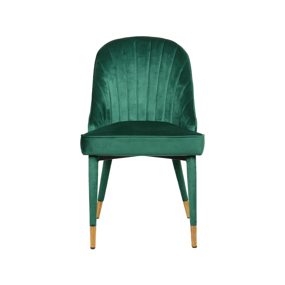 Belle Green Velvet Dining Chair, Set of 2