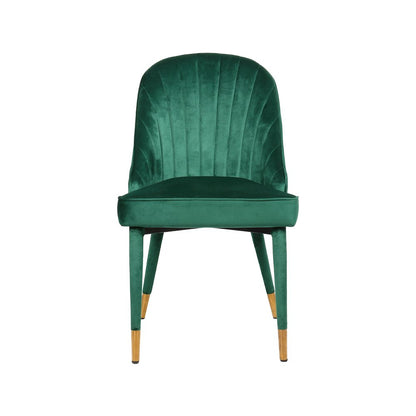 Belle Green Velvet Dining Chair, Set of 2