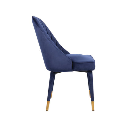 Belle Navy Velvet Dining Chair, Set of 2