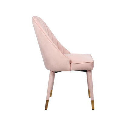 Belle Pink Velvet Dining Chair, Set of 2