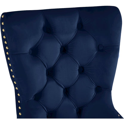 Carmen Navy Velvet Dining Chairs, Set of 2